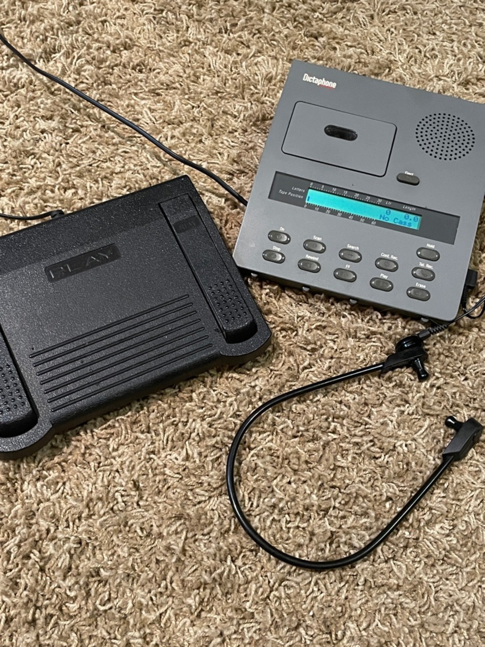 Dictaphone Voice Processor- 3750 Portable Transcription System